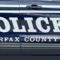 Fairfax County Police department sign decal on vehicle. Fairfax is a county in Northern Virginia. MCLEAN^ VIRGINIA - AUGUST 16^ 2024