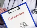 Health care concept meaning Cyclosporiasis with sign on the sheet.