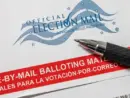 Official Election Mail vote by mail absentee voter balloting materials. SARASOTA^ FLORIDA - JULY 31^ 2020