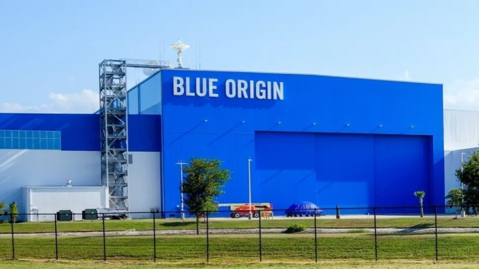 Property of Blue Origin's Orbital Launch Site (OLS) manufacturing facility in Cape Canaveral^ Florida. May 29^ 2021