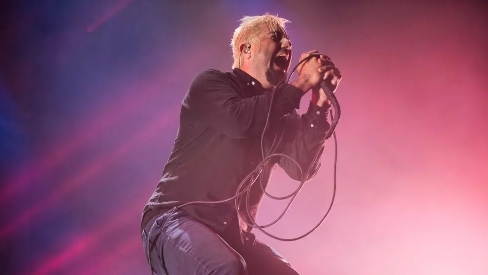 Chino Moreno of Deftones performs on stage at the SSE Arena Wembley on June 3^ 2016 in London^