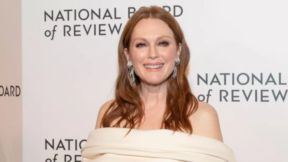 Julianne Moore wearing dress by Valentino attends National Board of Review Gala 2022 at Cipriani 42nd street New York^ NY - March 15^ 2022