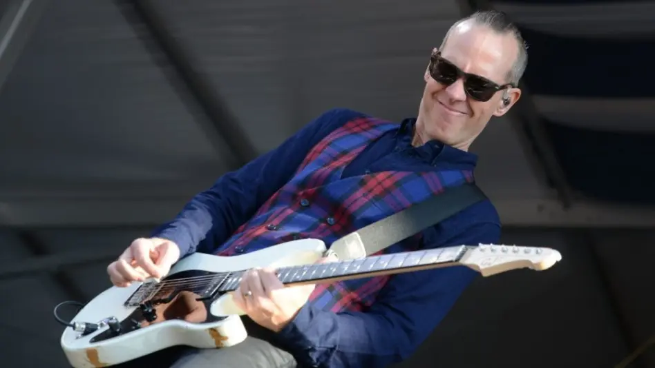 Guitarist Tom Dumont performs with his band No Doubt at the New Orleans Jazz and Heritage Festival New Orleans^ LA - May 1^ 2015