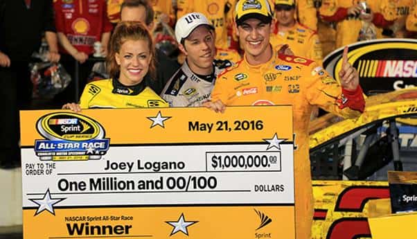 Logan wins a million in All-Star Race