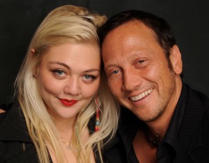 PASADENA, CA - OCTOBER 15: Musician Elle King (L) and her father, comedian Rob Schneider pose at The Ice House Comedy Club on October 15, 2009 in Pasadena, California. (Photo by Michael Schwartz/WireImage)