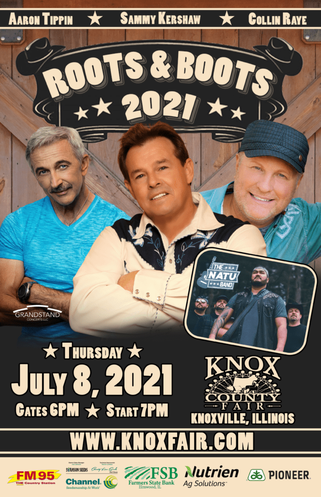 AARON TIPPIN, SAMMY KERSHAW, & COLLIN RAYE at the Knox County Fair in