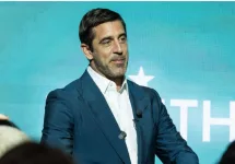 Aaron Rodgers at LVMH Tower in New York on October 30^ 2023