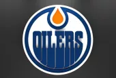 Emblem of the Edmonton Oilers. The Edmonton Oilers are a professional ice hockey team. Logo for presentation or infographics. 3D render. 3D Illustration