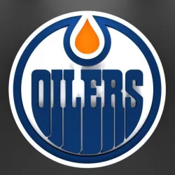 Emblem of the Edmonton Oilers. The Edmonton Oilers are a professional ice hockey team. Logo for presentation or infographics. 3D render. 3D Illustration