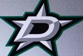 LOGO OF NHL Franchise Dallas Stars. on GREY background