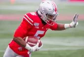 Garrett Wilson #5 - NCAA Division 1 Football University of Maryland Terrapins Vs. Ohio State Buckeyes on November 11th 2019 at the Ohio State Stadium in Columbus^ Ohio USA