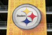 Pittsburgh Steeles logo located on 68^400-seat Acrisure Stadium is home to the NFL Pittsburgh Steelers. Pittsburgh^ PA^ USA -August 5^ 2024