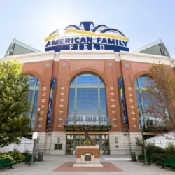 American Family Field is home to Major League Baseball's Milwaukee Brewers. The stadium was previously known as Miller Park. Milwaukee^ WI^ USA - August 10^ 2024