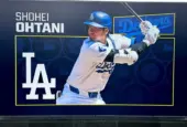 Tokyo^ Japan - March 8 2025: Ads for "MLB WORLD TOUR TOKYO SERIES 2025" featuring Shohei Ohtani of the LA Dodgers.