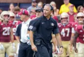 Mike Norvell Alabama Crimson Tide vs Florida State Seminoles August 30^ 2025 Doak Campbell Stadium Tallahassee Florida