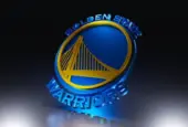 Golden State Warriors logo. 3D render
