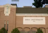 Football stadium at Ohio University^ home of the Bobcats ATHENS^ OHIO-SEPTEMBER 25^ 2008