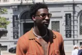 NBA basketball player Jaren Jackson walking in Scala square Milan^ Lombardy^ Italy Milan^ Italy: 30 June 2023