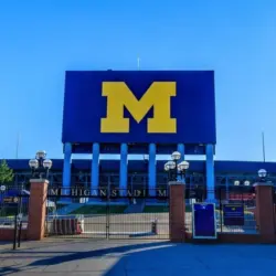 Michigan Stadium ("The Big House") on November 8^ 2020 at the University of Michigan in Ann Arbor^ Michigan. ANN ARBOR^ MI^ USA - NOVEMBER 8