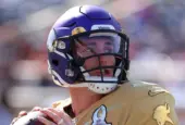 NFC quarterback Kirk Cousins of the Minnesota Vikings throws a pass during the Pro Bowl at Camping World Stadium in Orlando^ Fla. Jan 26^ 2020; Orlando^ FL USA