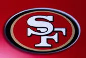 NFL's San Francisco 49ers LOGO on red background