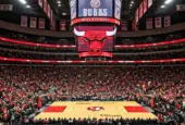 AI-generated image Description Stock AI-generated chicago bulls basketball stadium