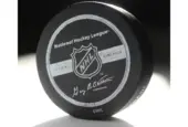 Official game puck from NHL^ National hockey league^ USA