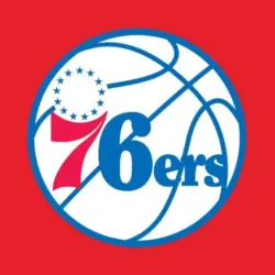 Philadelphia 76ers Logo with red background