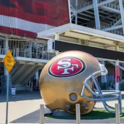 49ers football helmet back FRANK GORE SIGNED SAN FRANCISCO ECLIPSE FULL SIZE SPEED B  Super Sports Center Features team logo Los Angeles, CA, USA. 30th
