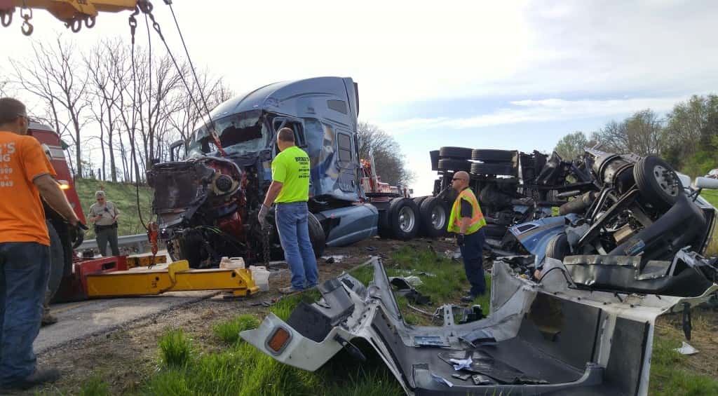 UPDATE Traffic diverted for hours on I74 following semi wreck WGIL