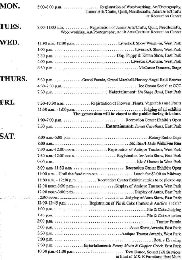 59th Annual Bushnell Town & Country Festival WGIL 93.7 FM & 1400 AM