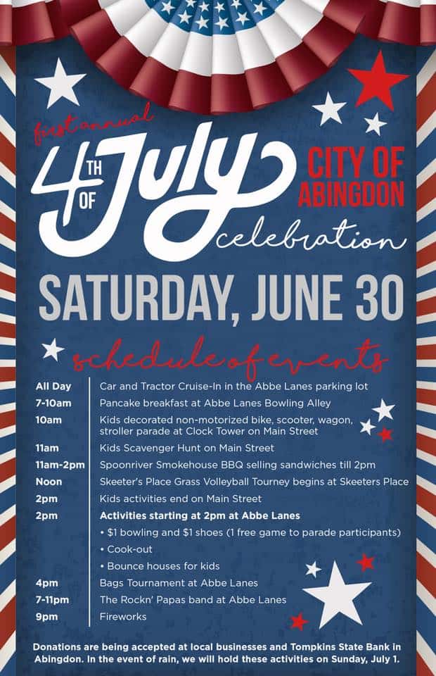 City of Abingdon Fourth of July Celebration WGIL 93.7 FM & 1400 AM