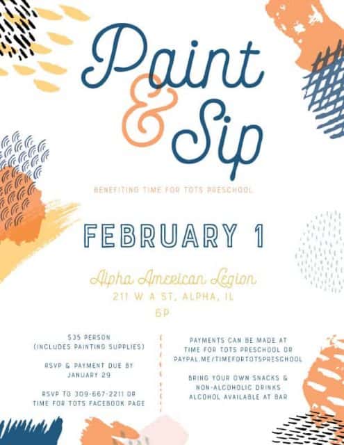 virtual paint and sip fundraiser
