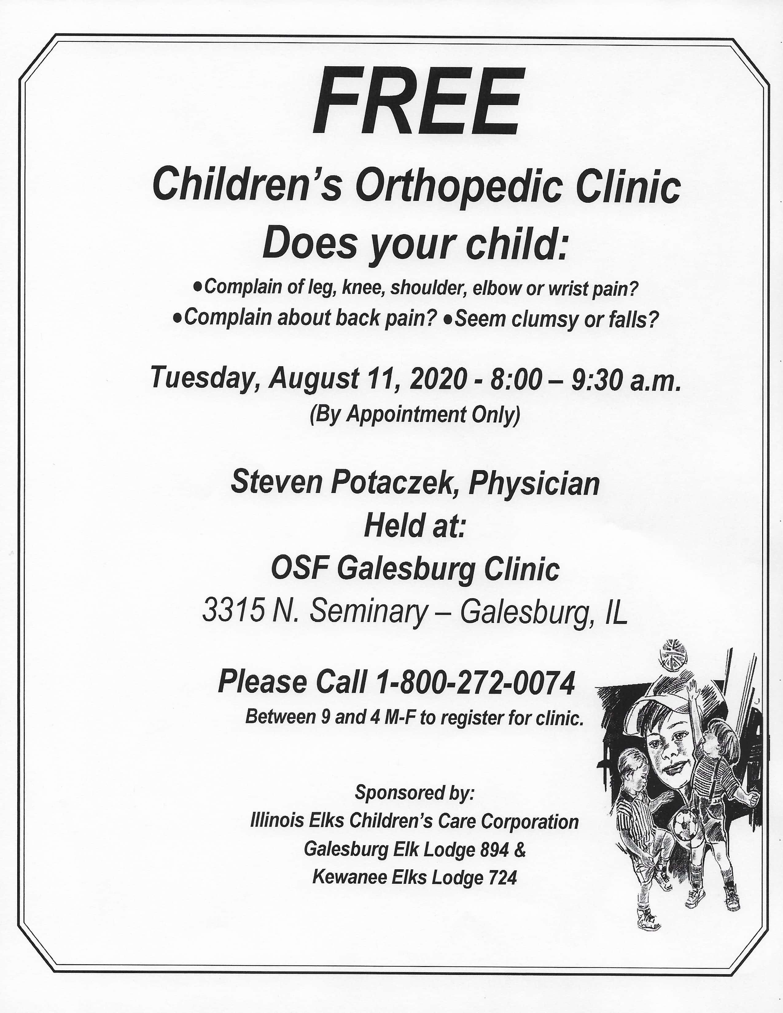 Galesburg Elks Free Children’s Orthopedic Clinic
