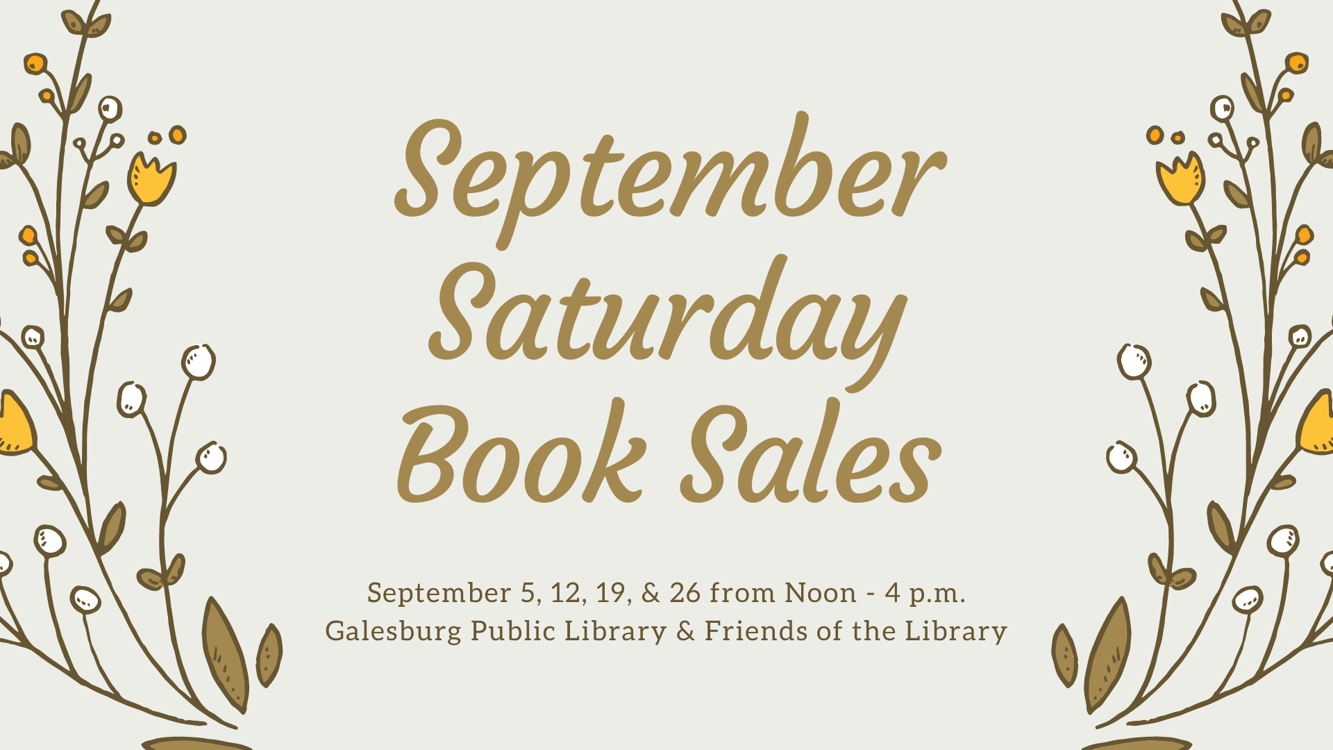 Saturday Book Sale at the Library