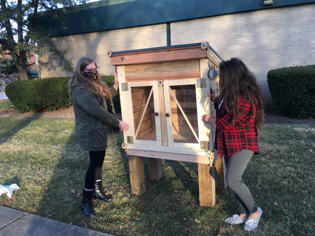 Felicia Dunn on new Blessing Box in downtown Galesburg - Vimarsana News