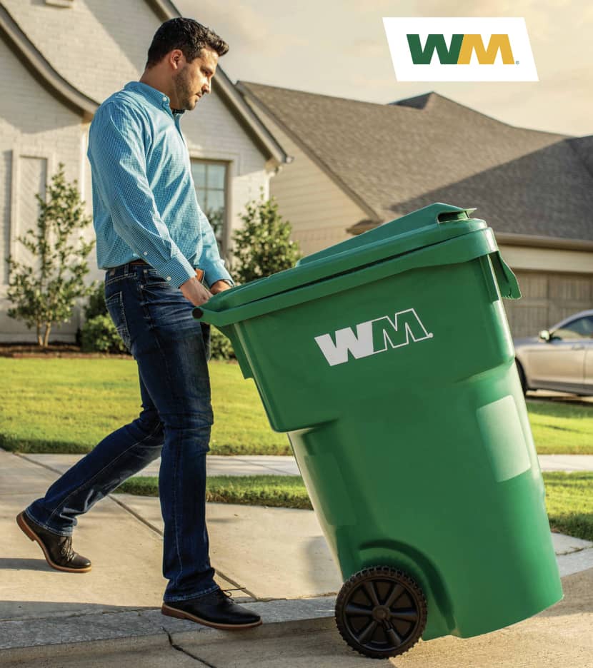 New Waste Management carts to replace use of bags at the curb. Here is