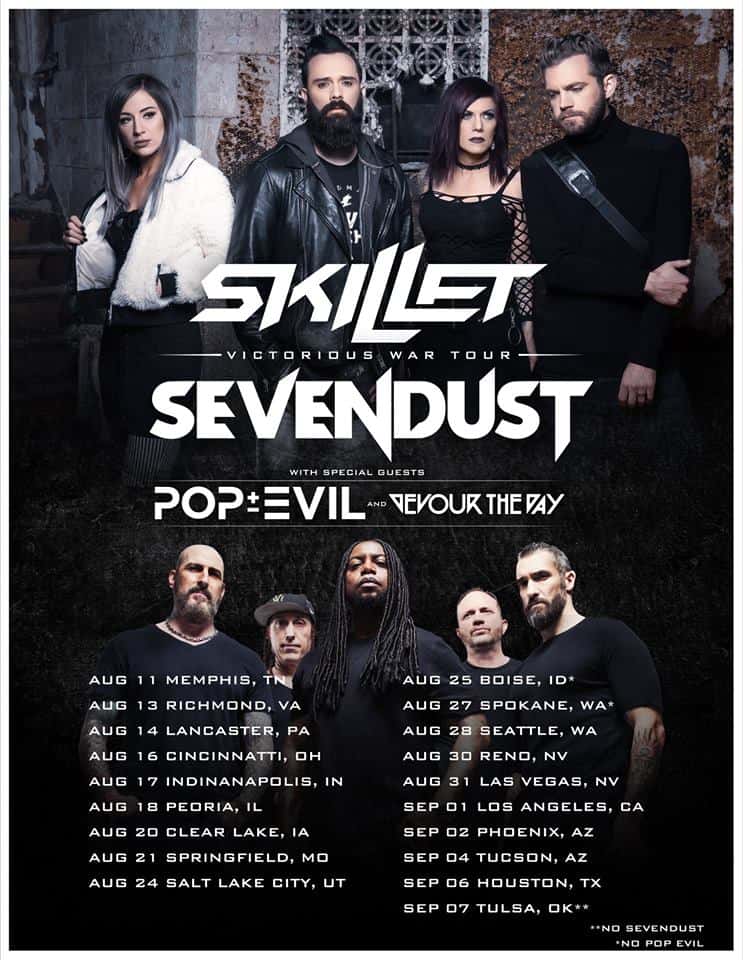 Skillet And Sevendust Announce Summer Tour Dates The LASER