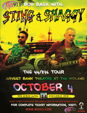 Mix 93.3’s Boo Bash with Sting and Shaggy – The 44/876 Tour!