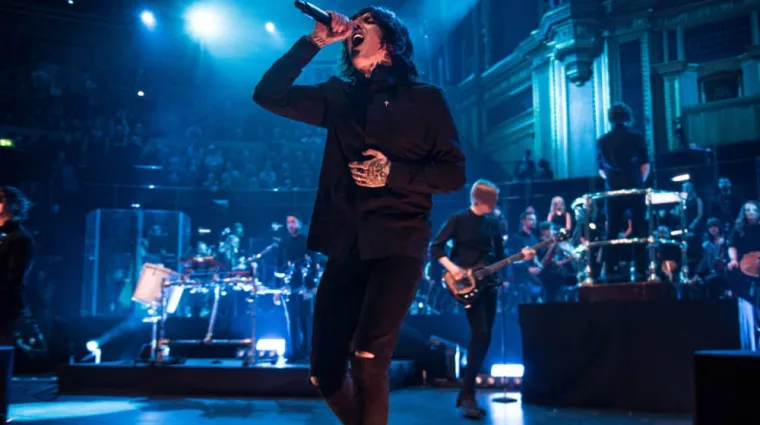 Bring Me The Horizon performs on stage at the Royal Albert Hall on April 22^ 2016 in London^ England.