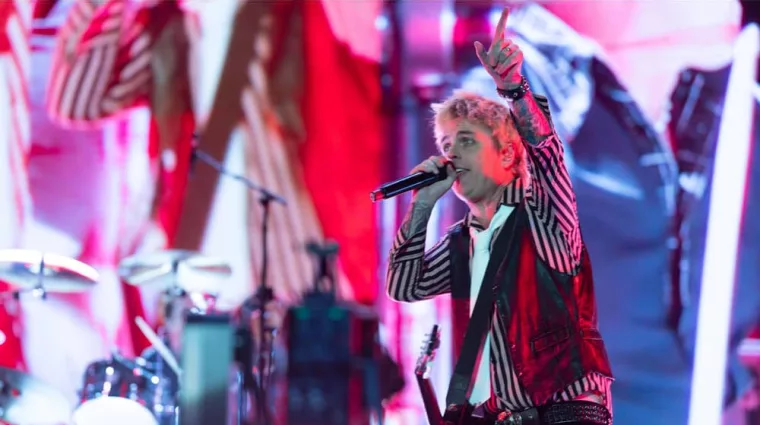 Green Day perform at the When We Were Young festival in Las Vegas^ Nevada on 21 October 2023.