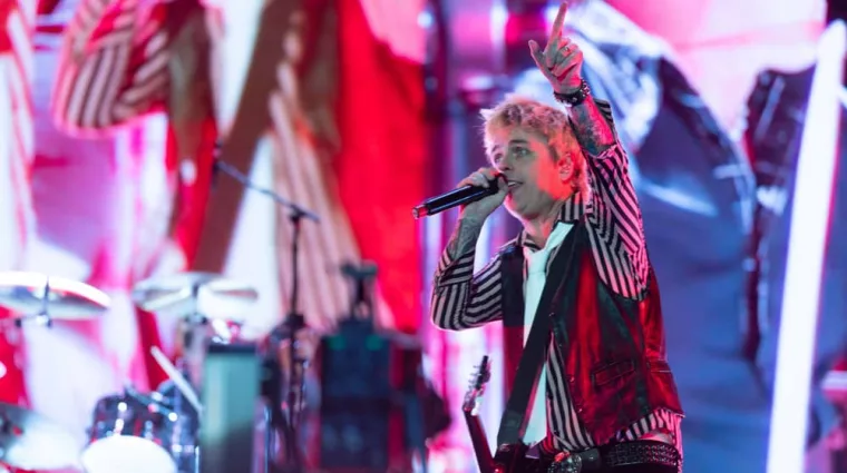 Green Day perform at the When We Were Young festival in Las Vegas^ Nevada on 21 October 2023.