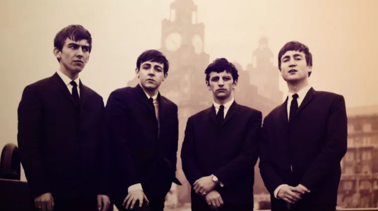 The Beatles at The Beatles Story^ a museum in Liverpool about the Beatles and their history. Located on the historical Royal Albert Dock LIVERPOOL UNITED KINGDOM