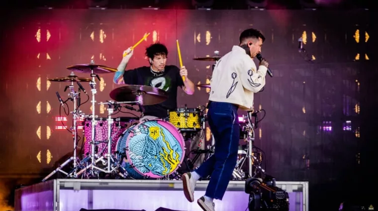 Twenty One Pilots perform at Pinkpop Festival^ The Netherlands. 17-19 June 2022.