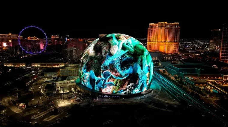 Las Vegas Sphere At Nevada In Las Vegas United States. Las Vegas^ Nevada^ United States