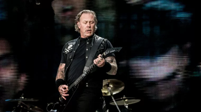 James Hetfield of Metallica during show on Tuesday 18th June 2019 Manchester Etihad Stadium