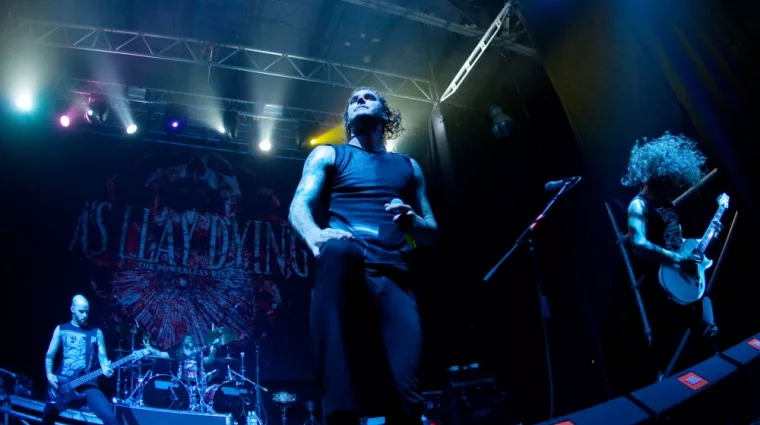 As I Lay Dying in concert on June 22^ 2010 in St Petersburg^ Russia