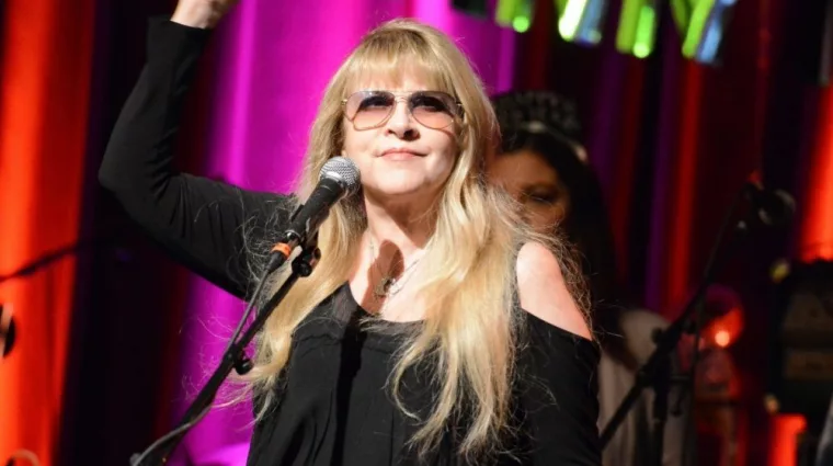 Stevie Nicks of Fleetwood Mac guests with Deer Tick on New Year's Eve at the Brooklyn Bowl music venue.Brooklyn^ New York - December 31^ 2014