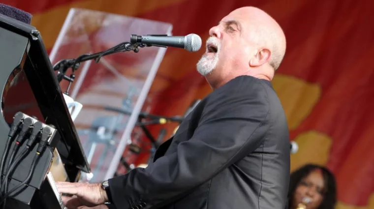 Billy Joel performs on state at the 2013 New Orleans Jazz and Heritage Festival. New Orleans^ Louisiana - April 27^ 2013