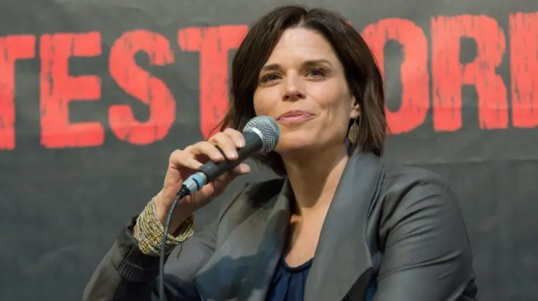 Neve Campbell at Weekend of Hell^ a two day (April 7-8 2018) horror-themed fan convention. DORTMUND^ GERMANY - APRIL 8 2018